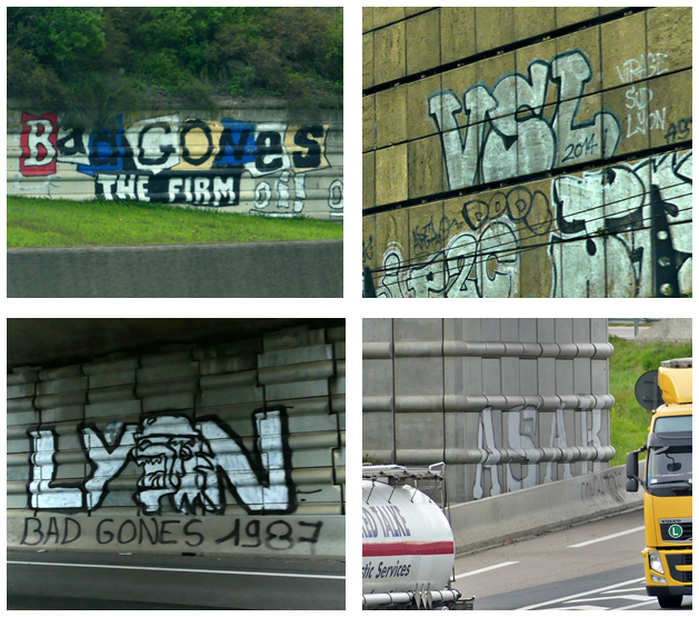 Bad Gones 1987 (BG 87) / Virage Sud Lyon (VSL), Spray, Rocade E, Décines, 2021 